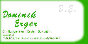 dominik erger business card